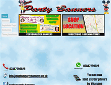 Tablet Screenshot of custompartybanners.co.uk